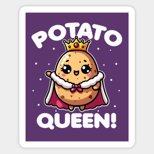 Potato Queen: Kawaii Cute Potato For Vegetarians Magnet